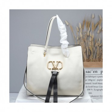 Valentino 2019 V-ring Tote Shoulder Shopper Bag,32.5CM 