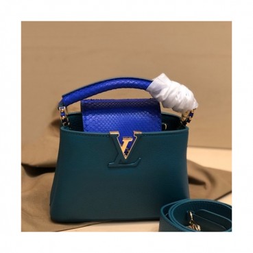 Louis Vuitton 2019 Capucines Tote Shoulder Bag,21cm - 루이비통 2019 카푸신 토트 숄더백  M96467,LOUB1424 ,21cm,블루그린