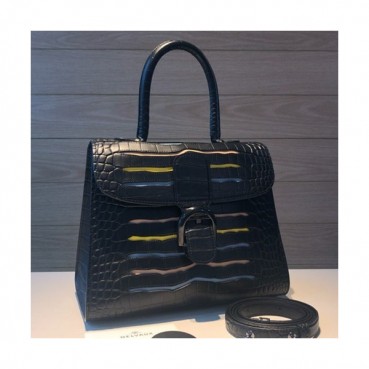 Delvaux 2019 Brillant Leather Tote Shoulder Bag,28 CM - 델보 2019 브리앙 레더 토트 숄더백,DVB0288.28 CM,블랙