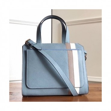 Valextra 2019 Passepartout Leather Tote Shoulder Bag,26CM - 발렉스트라 2019 패스파토 레더 토트 숄더백,VALB0047,26CM,연블루