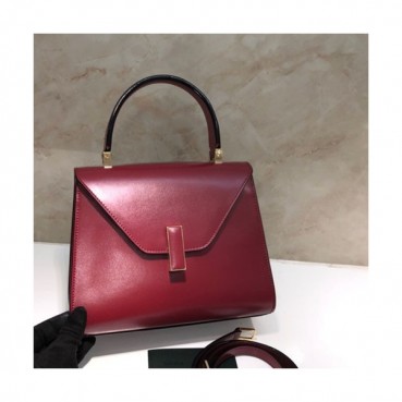 Valextra 2019 Leather Tote Shoulder Bag,22CM - 발렉스트라 2019 레더 토트 숄더백,VALB0019,22CM,다크레드