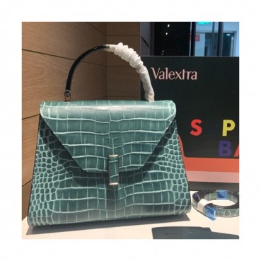 Valextra 2019 Leather Tote Shoulder Bag,26CM - 발렉스트라 2019 레더 토트 숄더백,VALB0006,26CM,그린