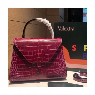 Valextra 2019 Leather Tote Shoulder Bag,26CM - 발렉스트라 2019 레더 토트 숄더백,VALB0004,26CM,퍼플