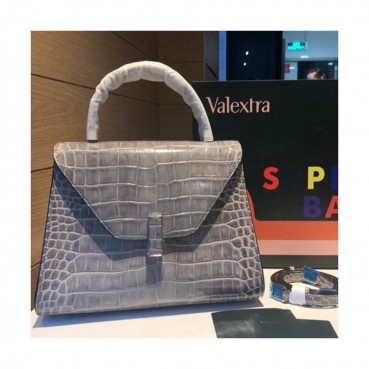 Valextra 2019 Leather Tote Shoulder Bag,26CM - 발렉스트라 2019 레더 토트 숄더백,VALB0003,26CM,그레이