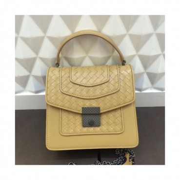 Bottega Veneta 2019 Leather Tote Shoulder Bag,19.5cm - 보테가 베네타 2019 레더 토트 숄더백, 6615,BVB0264,19.5cm,카키베이지