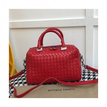 Bottega Veneta 2019 Leather Tote Shoulder Bag,24cm - 보테가 베네타 2019 레더 토트 숄더백, 9179,BVB0253,24cm,레드