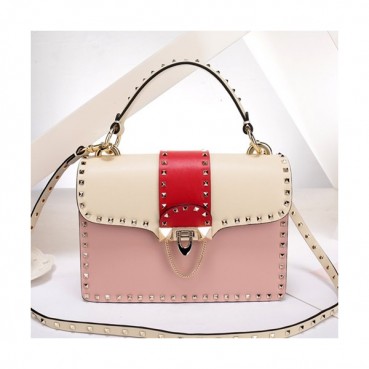Valentino 2019  Leather Tote Shoudler Cross Bag,24CM - 발렌티노 2019 레더 토트 숄더 크로스백,VTB0575,24CM,핑크+아이보리