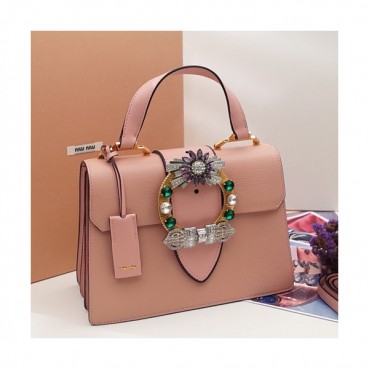 MiuMiu 2019 Lady Crystal Tote Shoulder  Bag,28cm - 미우미우 2019 레이디 크리스탈 토트 숄더백,5BH1108, MIUB0336 , 28cm,연핑크