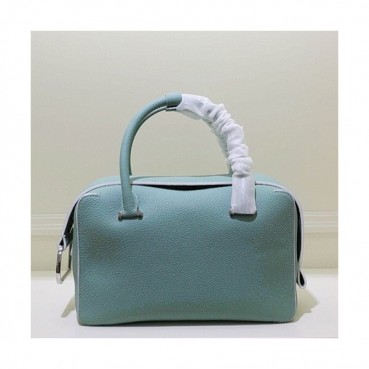 Delvaux 2019 Cool Box Leather Tote Shoulder Bag,23/28CM - 델보 2019 쿨 박스 레더 토트 숄더백,DVB0286,23/28CM,스카이블루