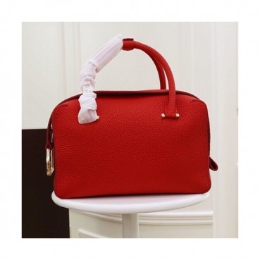 Delvaux 2019 Cool Box Leather Tote Shoulder Bag,23/28CM - 델보 2019 쿨 박스 레더 토트 숄더백,DVB0285,23/28CM,레드