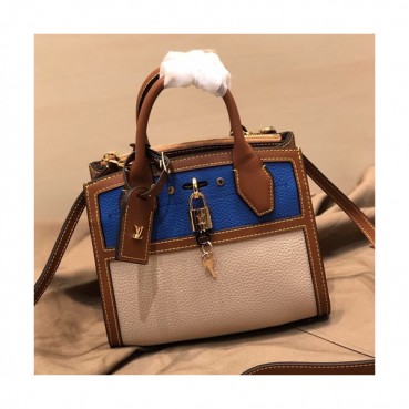 Louis Vuitton 2019 City Steamer Tote Shoulder Bag,22.5cm - 루이비통 2019 시티 스티머 토트 숄더백 M53804,LOUB1385,22.5cm,블루+베이지