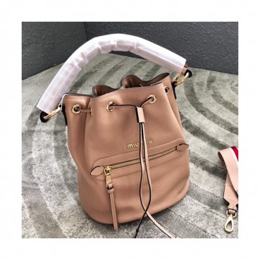 MiuMiu 2019 Bucket Tote Shoulder Bag,29cm - 미우미우 2019 버킷 토트 크로스백,5BE027, MIUB0331, 29cm,연핑크