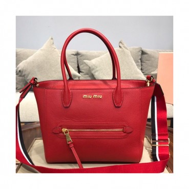 MiuMiu 2019 Tote Shoulder Cross Bag,26cm - 미우미우 2019 토트 숄더 크로스백,5BG137, MIUB0330, 26cm,레드