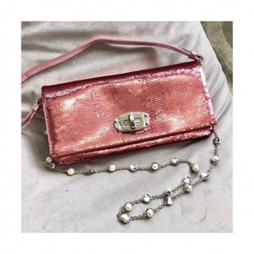 MiuMiu 2019 Matelasse Spangle Tote Shoulder Cross Bag,28cm - 미우미우 2019 마틀라세 스팽글 토트 숄더 크로스백,5BD233, MIUB0318 , 28cm,핑크