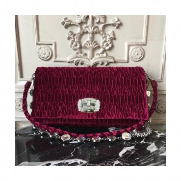 MiuMiu 2019 Matelasse Crystal Tote Shoulder Cross Bag,28cm - 미우미우 2019 마틀라세 크리스탈 토트 숄더 크로스백,5BD233, MIUB0316 , 28cm,와인