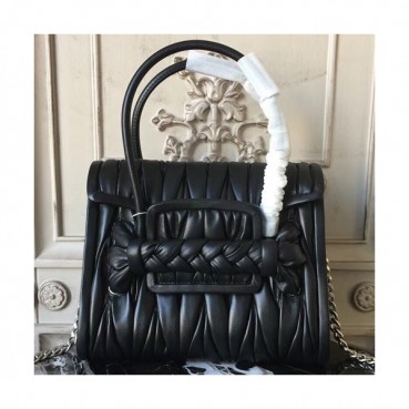 MiuMiu 2019 Matelasse Tote Shoulder Bag,26cm - 미우미우 2019 마틀라세 토트 숄더백,5BA045, MIUB0259, 26cm,블랙