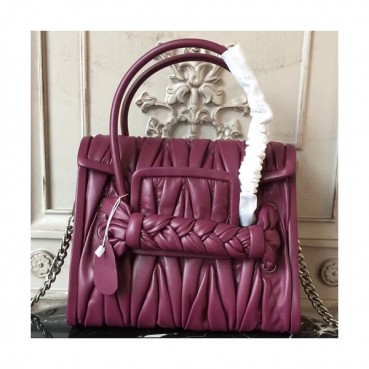 MiuMiu 2019 Matelasse Tote Shoulder Bag,26cm - 미우미우 2019 마틀라세 토트 숄더백,5BA045, MIUB0258, 26cm,와인