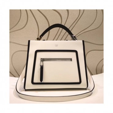 Fendi 2019 Runaway Small Tote Shoulder Bag ,29CM - 펜디 2019 런어웨이 스몰 토트 숄더백  FENB0395,29CM,화이트