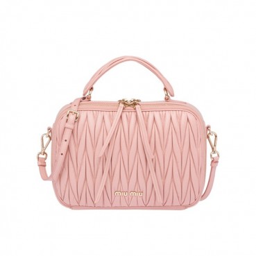 MiuMiu 2019 Matelasse Tote Shoulder Bag,27cm - 미우미우 2019 마틀라세 토트 숄더백,5VT003 ,MIUB0217 , 27cm,핑크