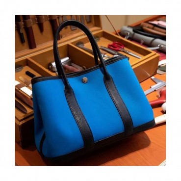 Hermes Garden Party Tote Bag ,30/36cm - 에르메스 가든파티 여성용 토트백 HERB0725,30/36cm,블루
