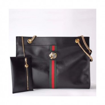 Gucci 2019 Tiger Head Large Women Tote Shoulder Shopper Bag,45CM - 구찌 2019 타이거헤드 라지 여성용 토트 숄더 쇼퍼백  537219,GUB0618  ,45cm,블랙