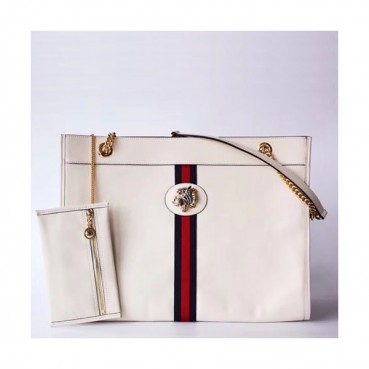 Gucci 2019 Tiger Head Large Women Tote Shoulder Shopper Bag,45CM - 구찌 2019 타이거헤드 라지 여성용 토트 숄더 쇼퍼백  537219,GUB0617  ,45cm,화이트