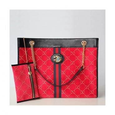 Gucci 2019 Tiger Head Large Women Tote Shoulder Shopper Bag,45CM - 구찌 2019 타이거헤드 라지 여성용 토트 숄더 쇼퍼백  537219,GUB0615  ,45cm,레드