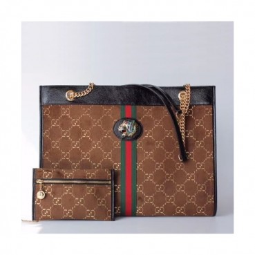Gucci 2019 Tiger Head Large Women Tote Shoulder Shopper Bag,45CM - 구찌 2019 타이거헤드 라지 여성용 토트 숄더 쇼퍼백  537219,GUB0613  ,45cm,브라운