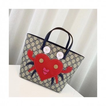 Gucci 2019 Supreme Mini Tote Bag,21CM - 구찌 2019 수프림 여성용 토트백 550758,GUB0593,21CM,레드