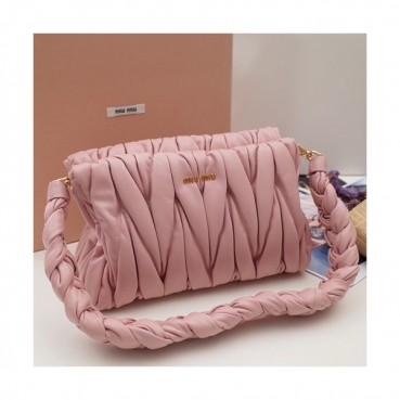 MiuMiu 2019 Matelasse Tote Shoulder Bag,27cm - 미우미우 2019 마틀라세 토트 숄더백,5BC022, MIUB0185 , 27cm,핑크