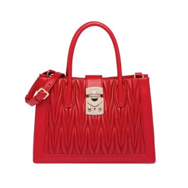 MiuMiu 2019 Matelasse Confidential Tote Shoulder Bag,28cm - 미우미우 2019 마틀라세 컨피덴셜 토트 숄더백,5BA126 , MIUB0079, 28cm,레드