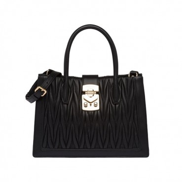 MiuMiu 2019 Matelasse Confidential Tote Shoulder Bag,28cm - 미우미우 2019 마틀라세 컨피덴셜 토트 숄더백,5BA126, MIUB0078 , 28cm,블랙