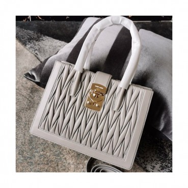 MiuMiu 2019 Matelasse Confidential Tote Shoulder Bag,28cm - 미우미우 2019 마틀라세 컨피덴셜 토트 숄더백,5BA126, MIUB0076 , 28cm,그레이
