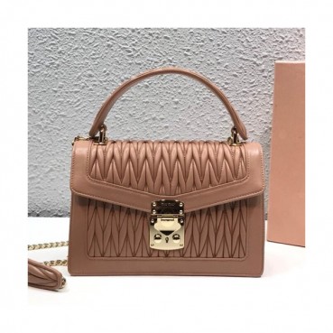 MiuMiu 2019 Matelasse Confidential Tote Shoulder Cross Bag,25cm - 미우미우 2019 마틀라세 컨피덴셜 토트 숄더 크로스백,5BA094, MIUB0075, 25cm,베이지핑크