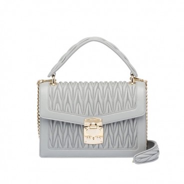 MiuMiu 2019 Matelasse Confidential Tote Shoulder Cross Bag,25cm - 미우미우 2019 마틀라세 컨피덴셜 토트 숄더 크로스백,5BA094, MIUB0073, 25cm,그레이