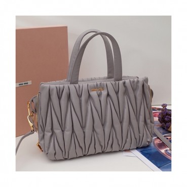 MiuMiu 2019 Tote Shoulder Bag,30.5cm - 미우미우 2019 토트 숄더백,5BB027, MIUB0016, 30.5cm,그레이
