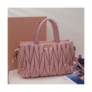 MiuMiu 2019 Tote Shoulder Bag,30.5cm - 미우미우 2019 토트 숄더백,5BB027, MIUB0015, 30.5cm,핑크