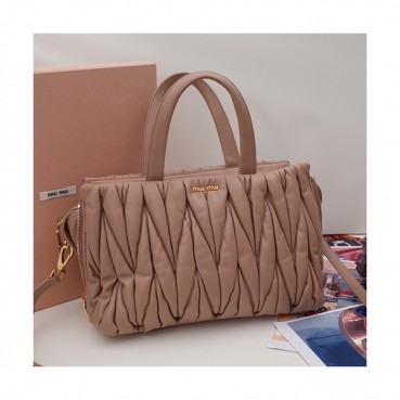 MiuMiu 2019 Tote Shoulder Bag,30.5cm - 미우미우 2019 토트 숄더백,5BB027, MIUB0014, 30.5cm,베이지핑크