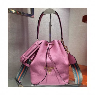 Prada 2019 Leather Bucket Tote Shoulder Bag,25cm - 프라다 2019 레더 버킷 토트 숄더백 ,1BE018