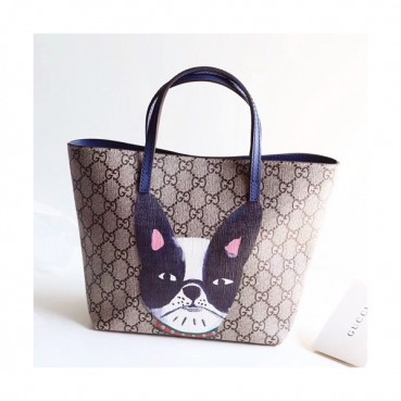 Gucci 2019 Supreme Mini Tote Bag,21CM - 구찌 2019 수프림 여성용 토트백 410812,GUB0583,21CM,브라운