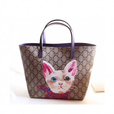 Gucci 2019 Supreme Mini Tote Bag,21CM - 구찌 2019 수프림 여성용 토트백 410812,GUB0582,21CM,브라운