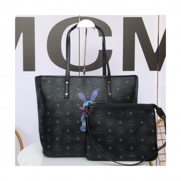 MCM Visetos Tote Shoulder Shopper Bag,30cm - 엠씨엠 여성용 비세토스 토트 숄더 쇼퍼백 MCMB0245, 30cm,블랙
