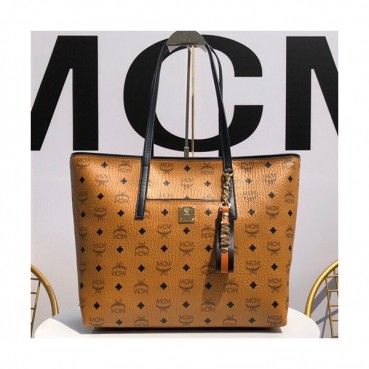 MCM Anya Visetos Tote Shoulder Shopper Bag,30cm - 엠씨엠 여성용 Anya 비세토스 토트 숄더 쇼퍼백 MCMB0237, 30cm,브라운