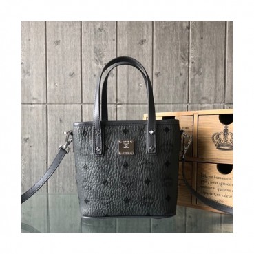 MCM Anya Visetos Mini Tote Shoulder Shopper Bag,18.5cm - 엠씨엠 여성용 Anya 비세토스 미니 토트 숄더 쇼퍼백 MCMB0219, 18.5cm,그레이
