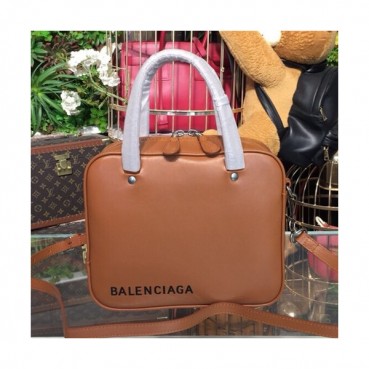 Balenciaga 2019 Leather Tote Shoulder Bag,22CM - 발렌시아가 2019 레더 토트 숄더백,BGB0302,22CM,브라운