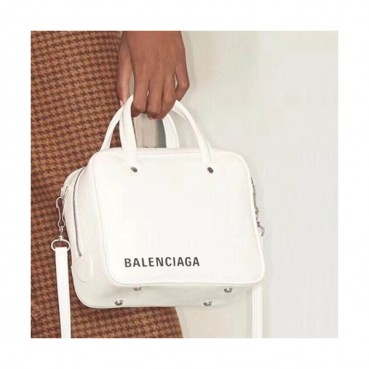Balenciaga 2019 Leather Tote Shoulder Bag,22CM - 발렌시아가 2019 레더 토트 숄더백,BGB0300,22CM,화이트