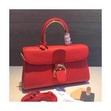 Delvaux 2019 Brillant Leather Tote Shoulder Bag,28CM - 델보 2019 브리앙 레더 토트 숄더백,DVB0281.28CM,레드