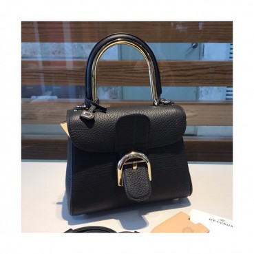 Delvaux 2019 Brillant Leather Tote Shoulder Bag,20CM - 델보 2019 브리앙 레더 토트 숄더백,DVB0277.20CM,블랙