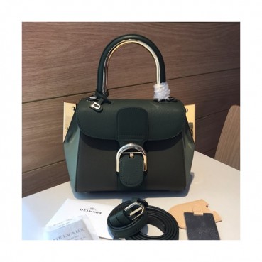 Delvaux 2019 Brillant Leather Tote Shoulder Bag,20CM - 델보 2019 브리앙 레더 토트 숄더백,DVB0274.20CM,다크그린