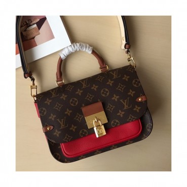 Louis Vuitton 2019 Monogram Vaugirard Tote Shoulder Bag,26cm - 루이비통 2019 모노그램 보지라르 토트 숄더백 M44354,LOUB1323 ,26cm,브라운+레드